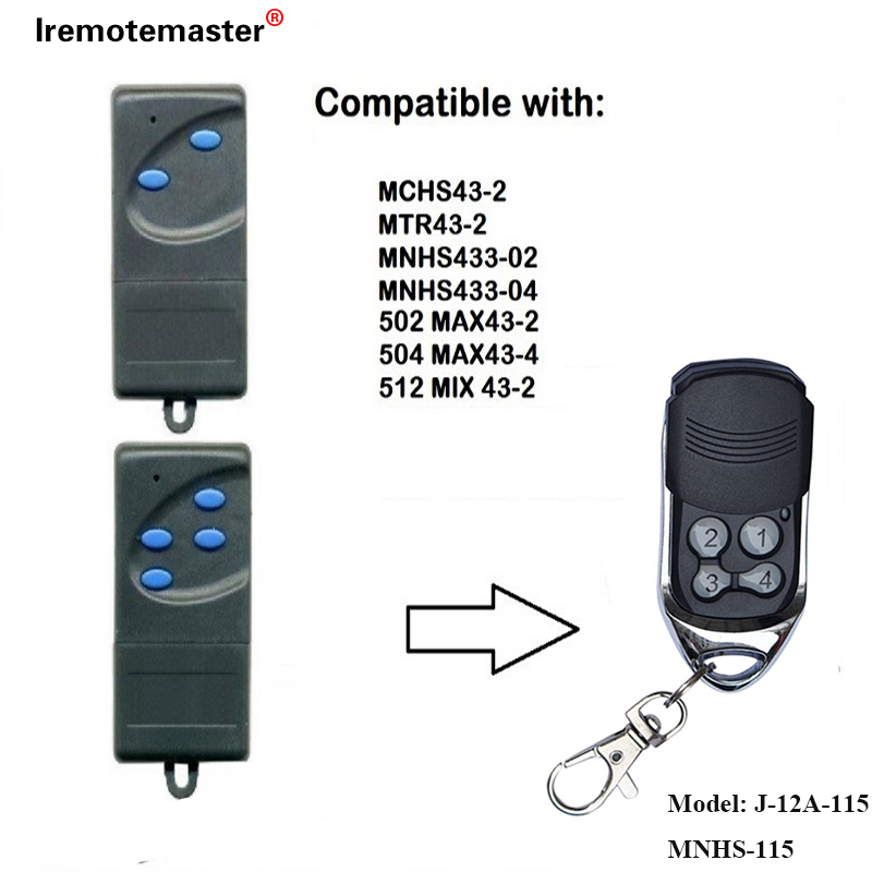 Para 502 MAX43-2, 504 MAX43-4 Remoto de Substituição 433,92 MHz Controle Remoto de Porta de Garagem