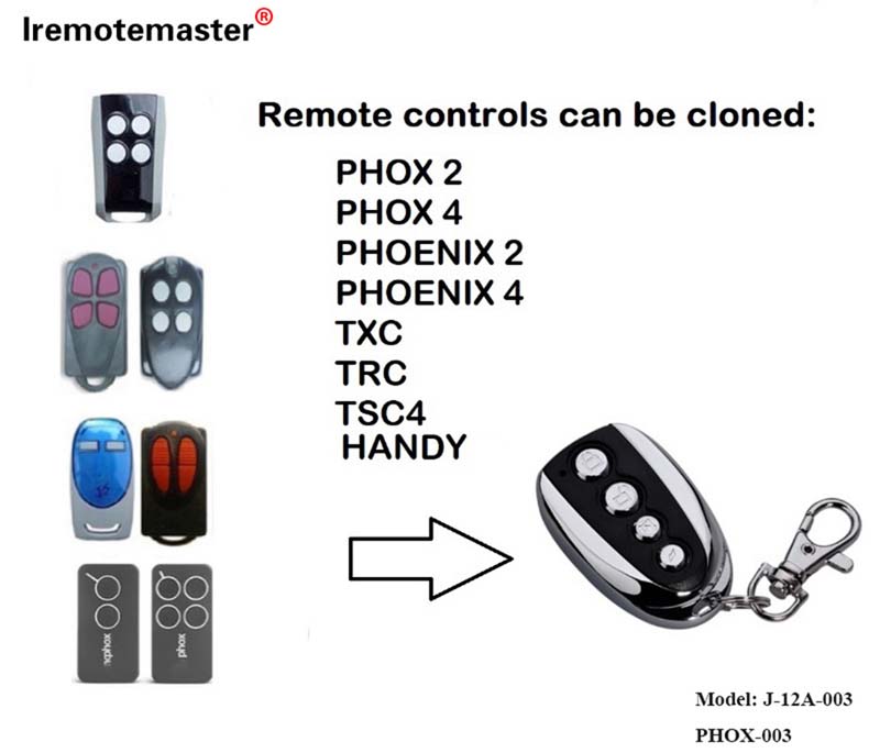 Para PHOENIX 2 4 TSC2 TSC4 HANDY2 controle remoto de porta de garagem de substituição 433,92 MHz